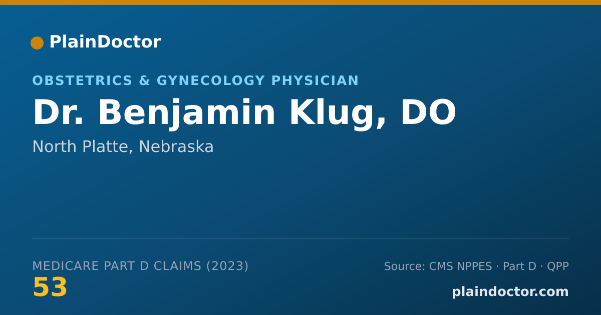 Shareable card for Benjamin Klug, DO - Obstetrics & Gynecology Physician, North Platte, NE
