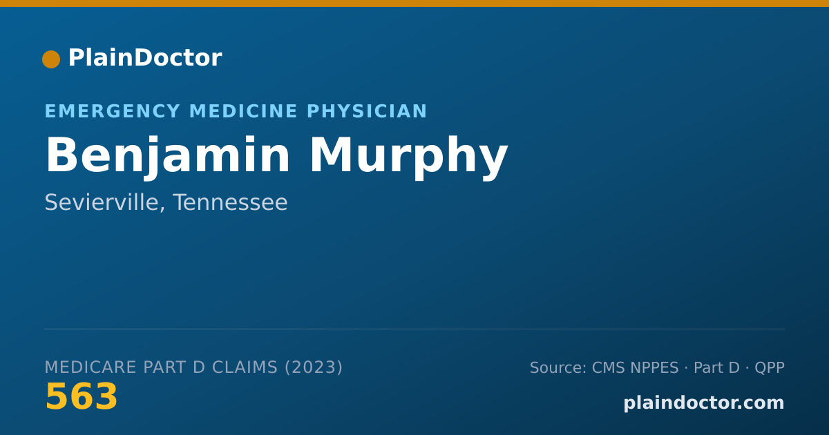 Shareable card for Benjamin Murphy - Emergency Medicine Physician, Sevierville, TN