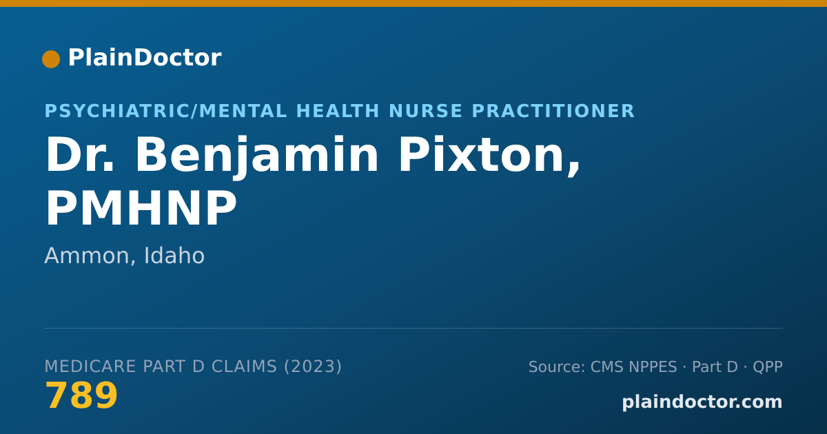 Shareable card for Benjamin Pixton, PMHNP - Psychiatric/Mental Health Nurse Practitioner, Ammon, ID