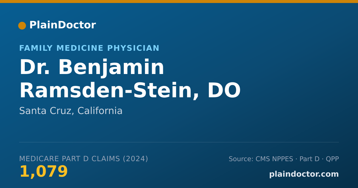 Shareable card for Benjamin Ramsden-Stein, DO - Internal Medicine Physician, Santa Cruz, CA