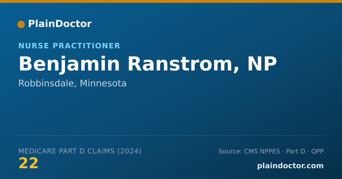 Shareable card for Benjamin Ranstrom, NP - Trauma Surgery Physician, Robbinsdale, MN