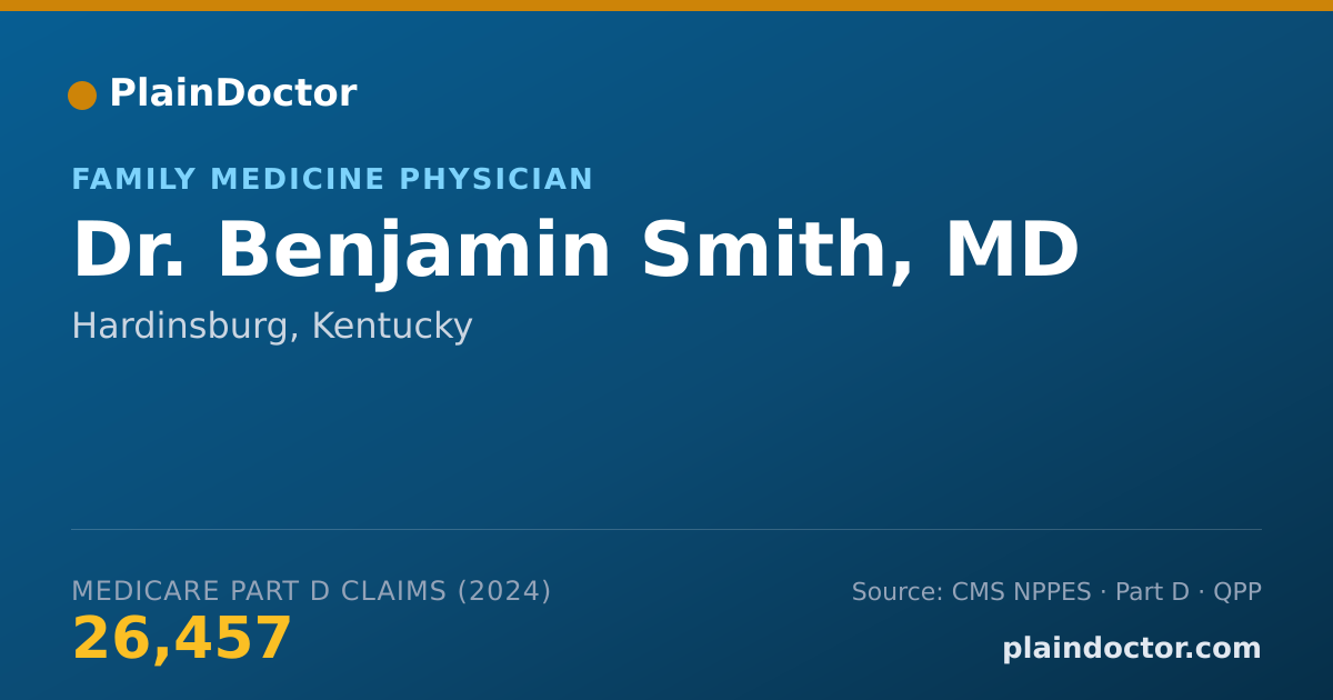 Shareable card for Benjamin Smith, MD - Family Medicine Physician, Hardinsburg, KY