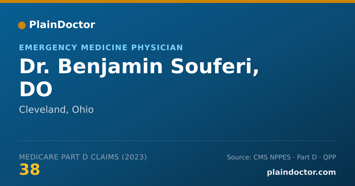 Shareable card for Benjamin Souferi, DO - Emergency Medicine Physician, Cleveland, OH