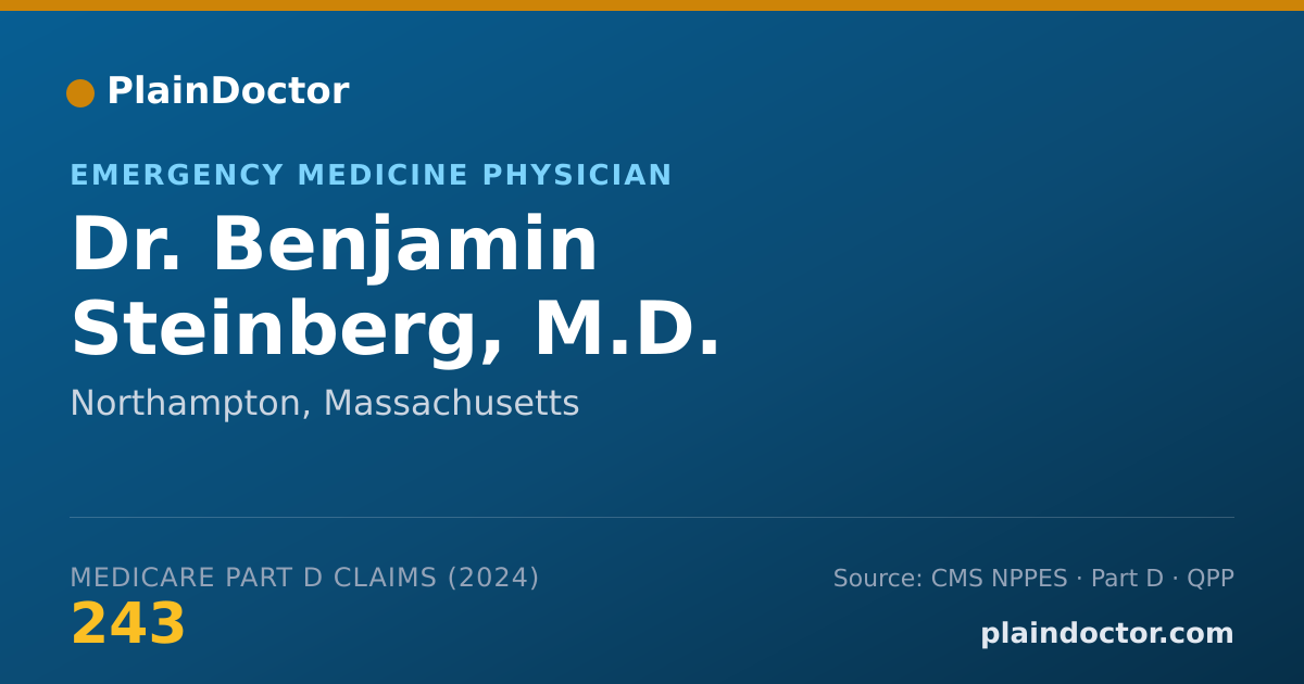 Shareable card for Benjamin Steinberg, M.D. - Emergency Medicine Physician, Northampton, MA