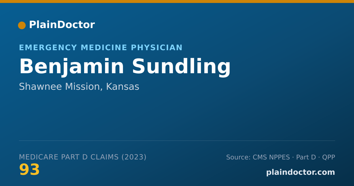 Shareable card for Benjamin Sundling - Emergency Medicine Physician, Shawnee Mission, KS