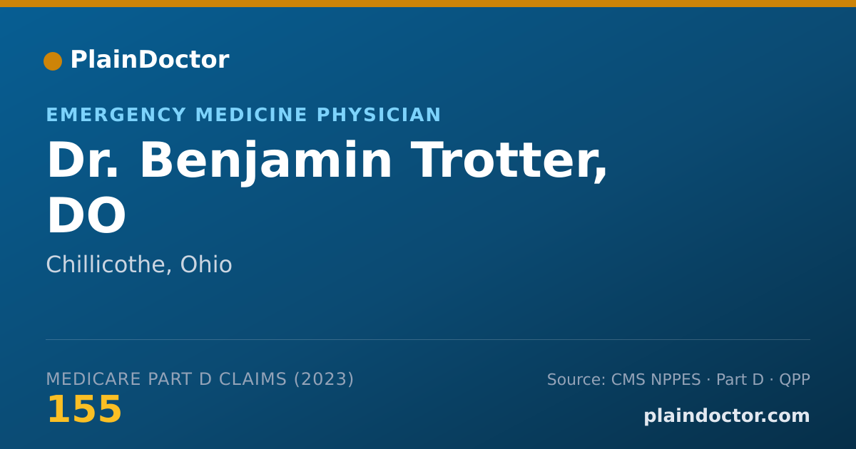 Shareable card for Benjamin Trotter, DO - Emergency Medicine Physician, Chillicothe, OH