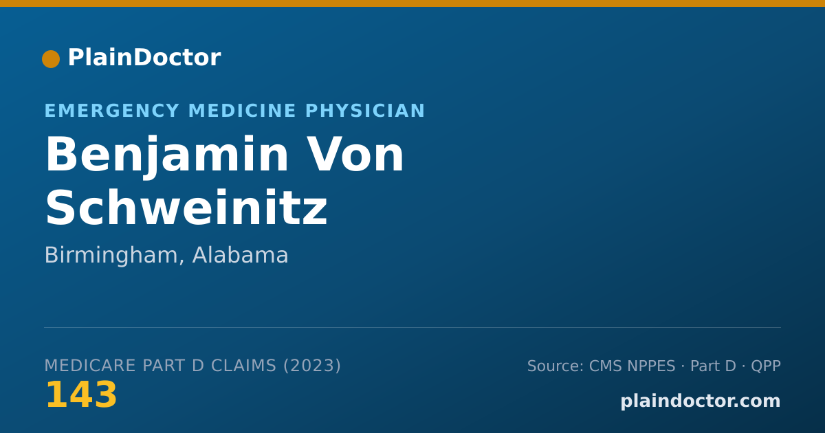 Shareable card for Benjamin Von Schweinitz - Emergency Medicine Physician, Birmingham, AL