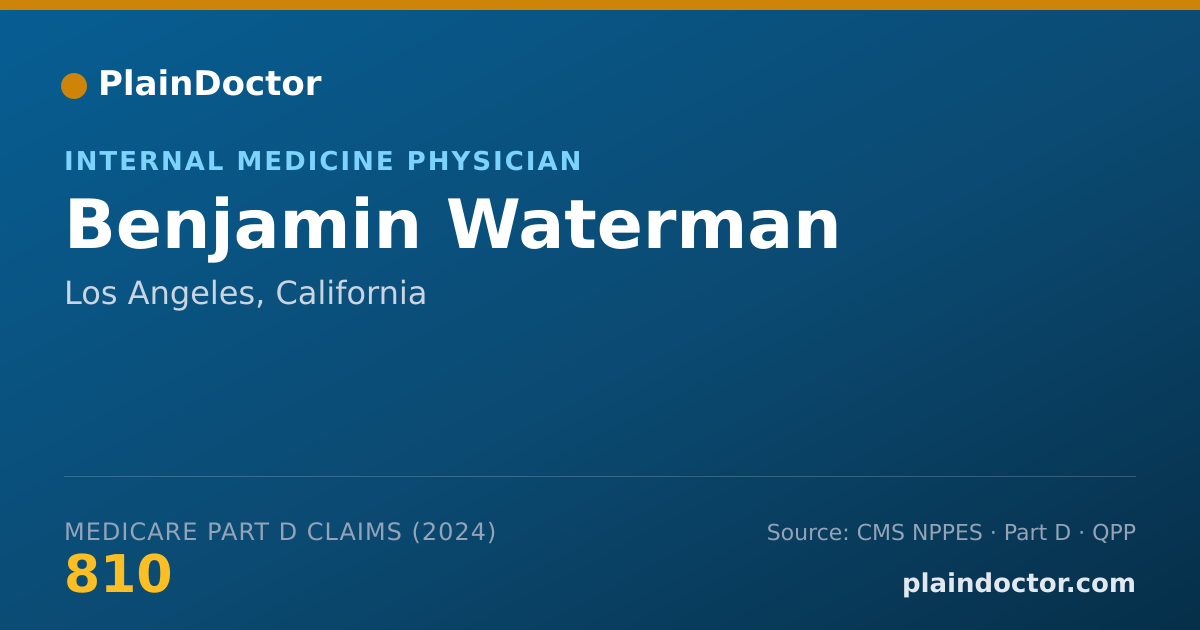 Shareable card for Benjamin Waterman - Internal Medicine Physician, Los Angeles, CA