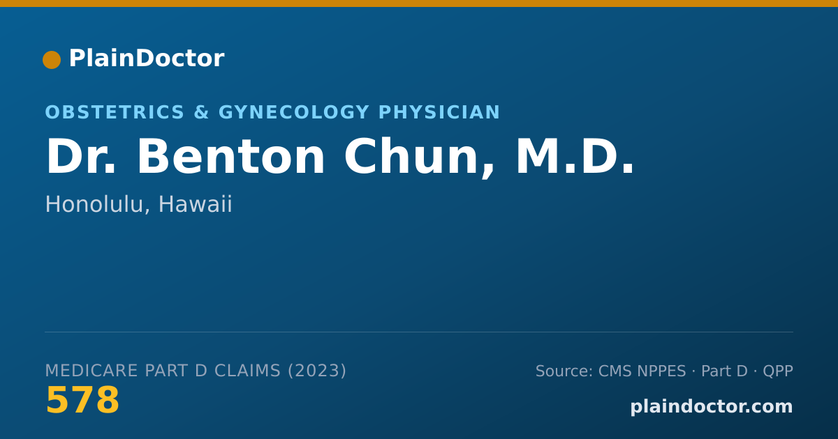 Shareable card for Benton Chun, M.D. - Obstetrics & Gynecology Physician, Honolulu, HI