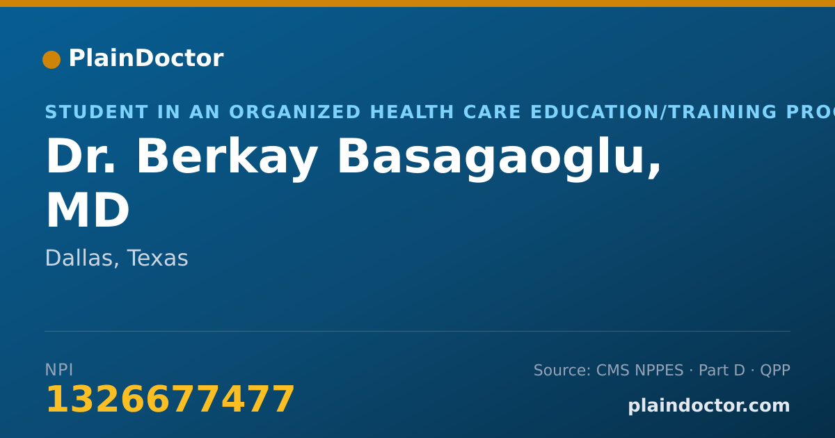 Shareable card for Berkay Basagaoglu, MD - Plastic Surgery Physician, Dallas, TX