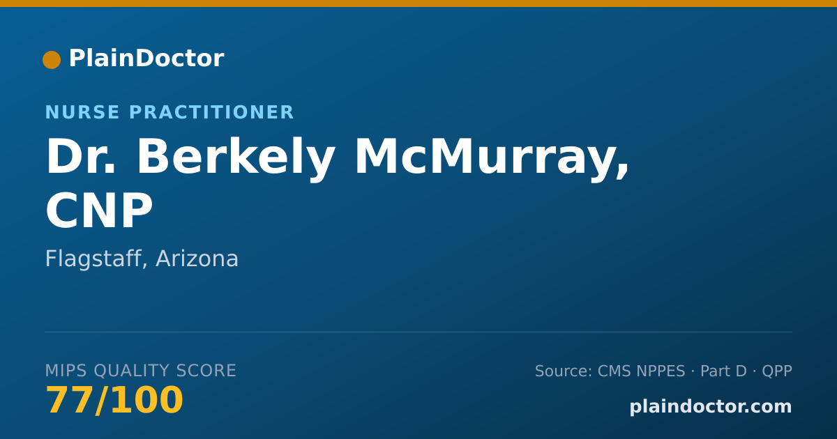 Shareable card for Berkely McMurray, CNP - Nurse Practitioner, Flagstaff, AZ