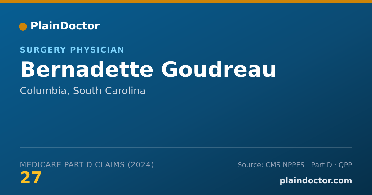 Shareable card for Bernadette Goudreau - Surgery Physician, Columbia, SC
