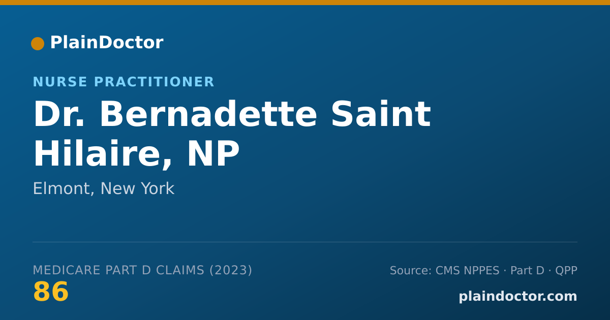 Shareable card for Bernadette Saint Hilaire, NP - Nurse Practitioner, Elmont, NY
