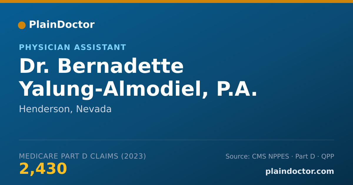 Shareable card for Bernadette Yalung-Almodiel, P.A. - Physician Assistant, Henderson, NV