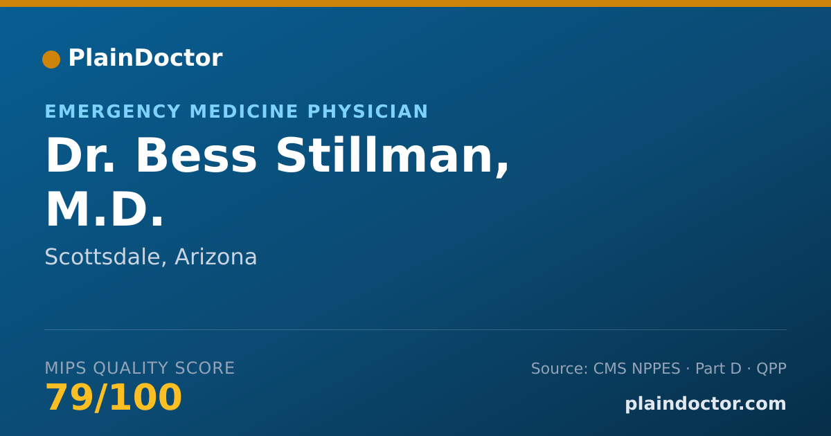 Shareable card for Bess Stillman, M.D. - Emergency Medicine Physician, Scottsdale, AZ