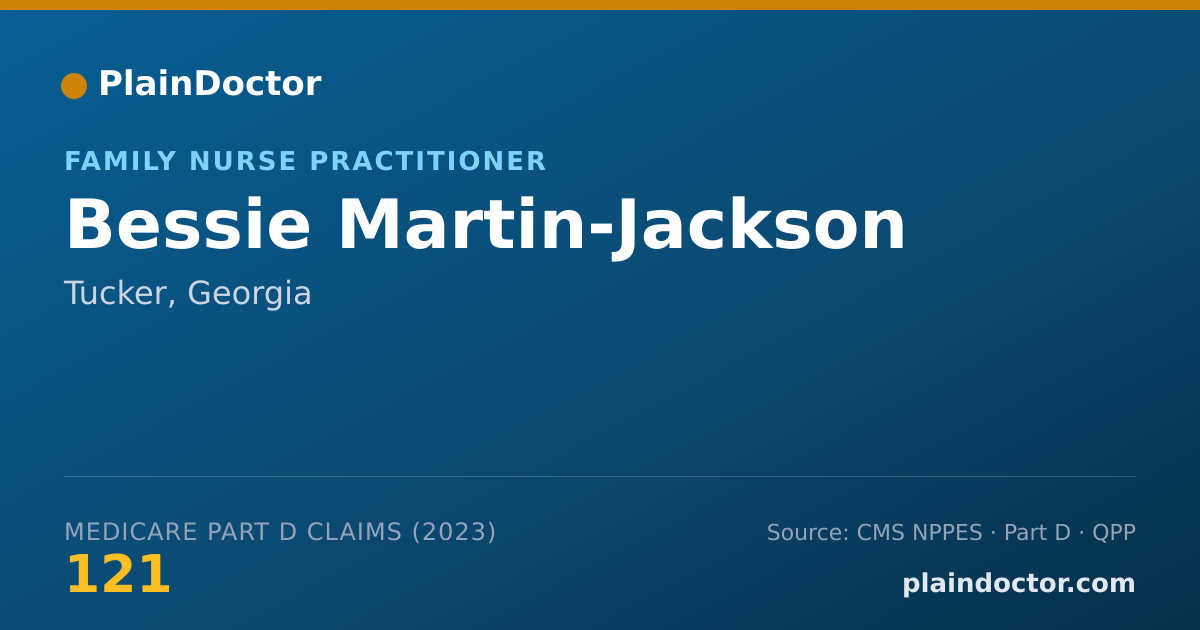 Shareable card for Bessie Martin-Jackson - Family Nurse Practitioner, Tucker, GA