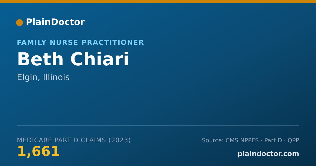 Shareable card for Beth Chiari - Family Nurse Practitioner, Elgin, IL