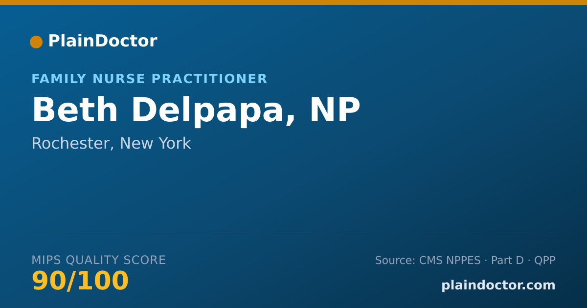 Shareable card for Beth Delpapa, NP - Family Nurse Practitioner, Rochester, NY