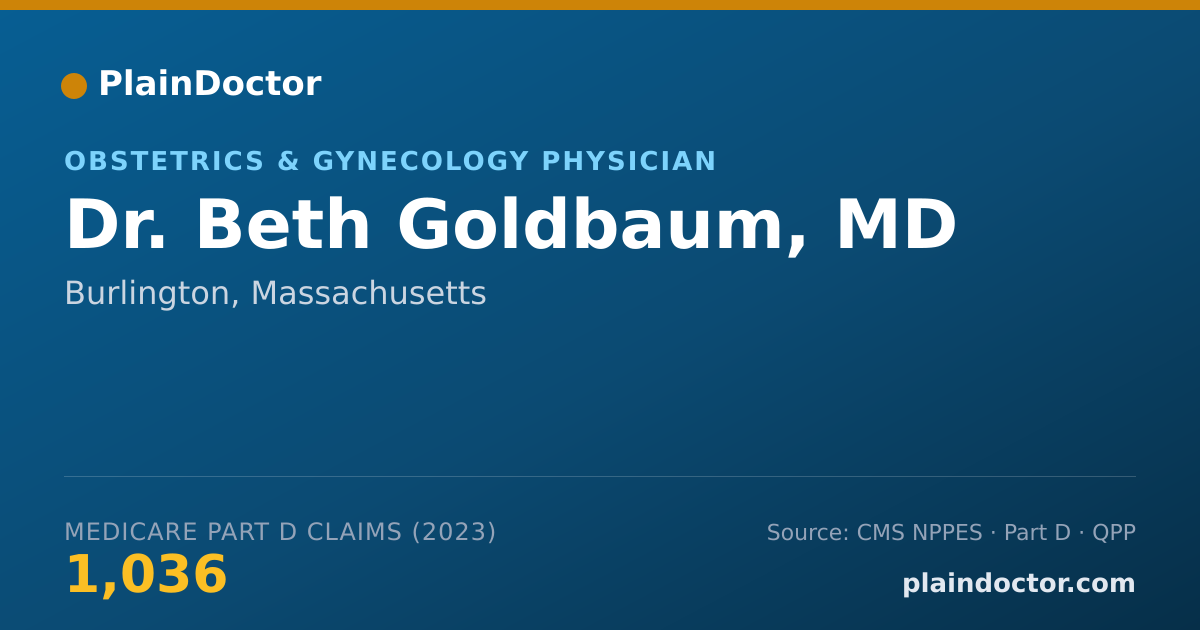 Shareable card for Beth Goldbaum, MD - Obstetrics & Gynecology Physician, Burlington, MA