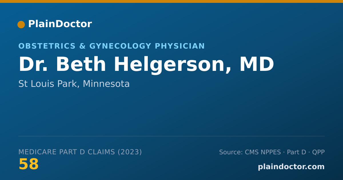 Shareable card for Beth Helgerson, MD - Obstetrics & Gynecology Physician, St Louis Park, MN