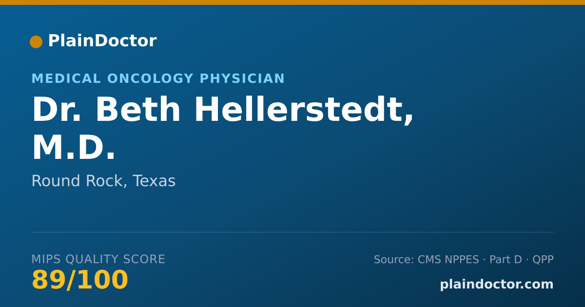 Shareable card for Beth Hellerstedt, M.D. - Medical Oncology Physician, Round Rock, TX