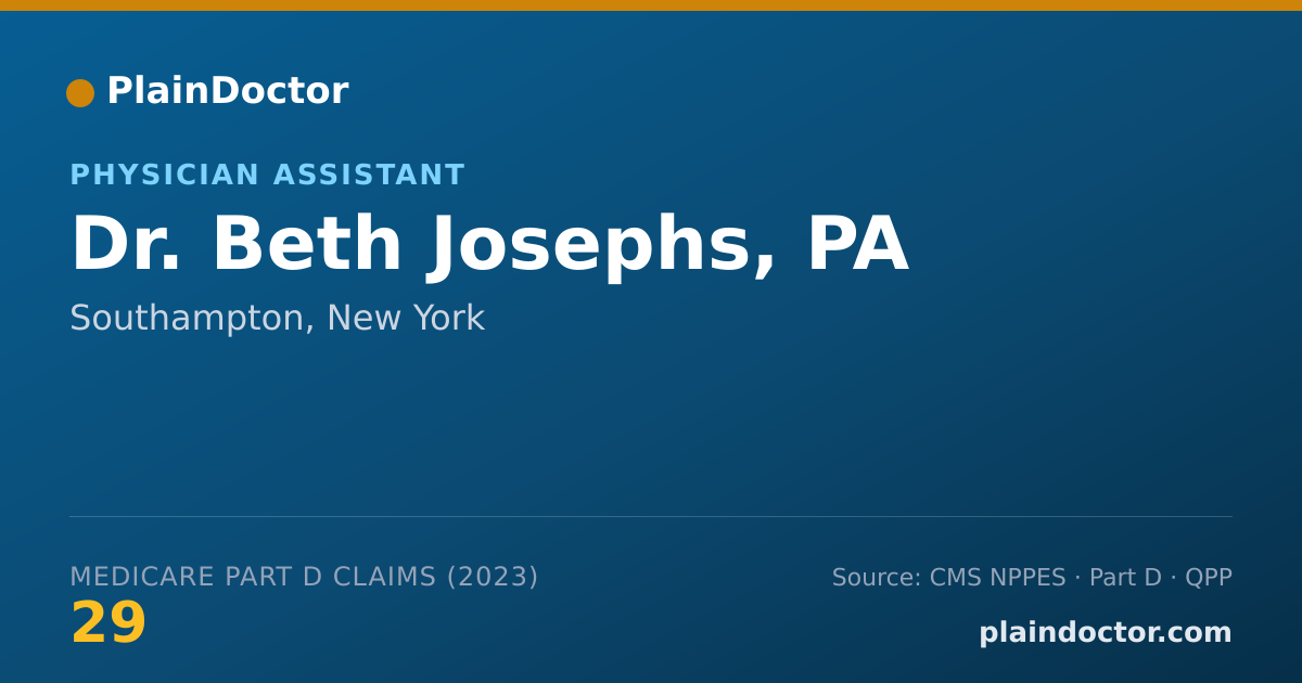 Shareable card for Beth Josephs, PA - Physician Assistant, Southampton, NY
