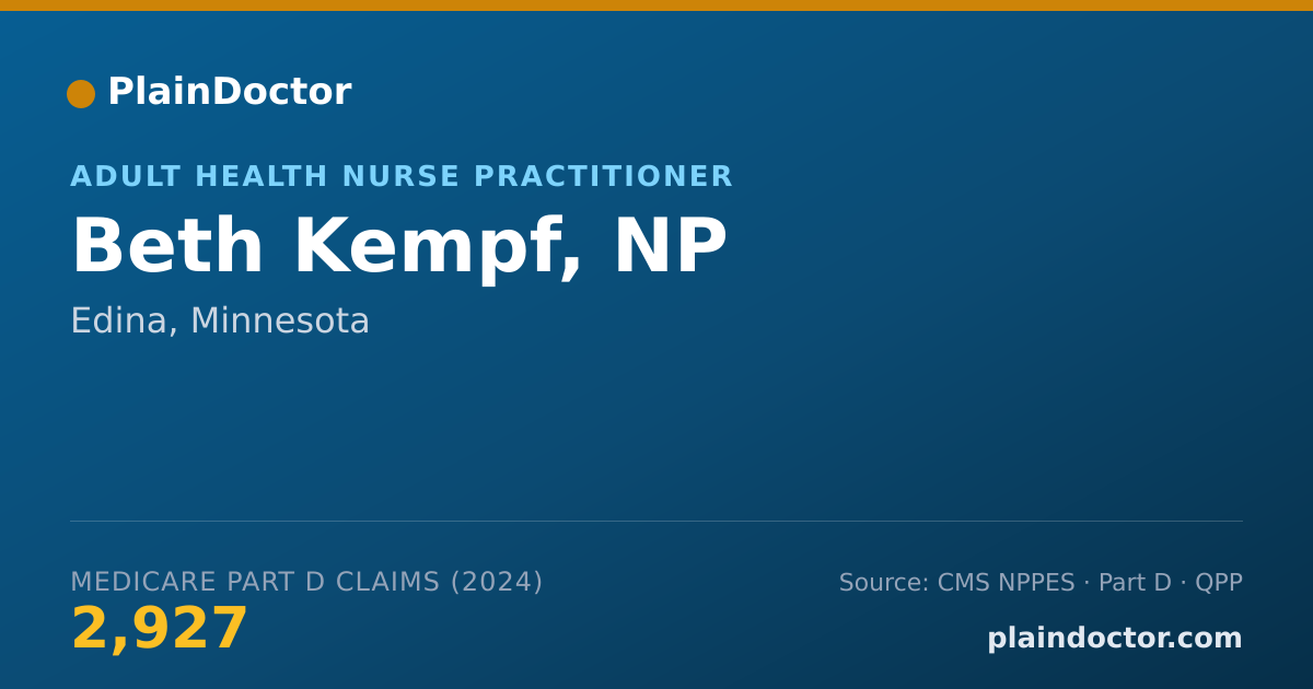Shareable card for Beth Kempf, NP - Adult Health Nurse Practitioner, Edina, MN