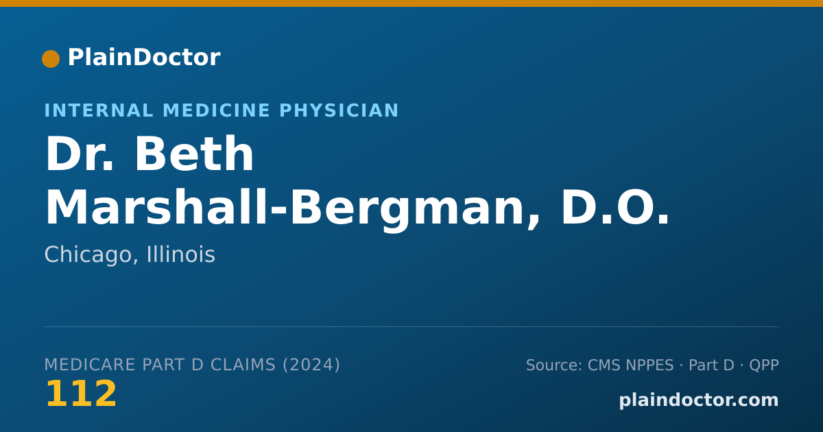 Shareable card for Beth Marshall-Bergman, D.O. - Internal Medicine Physician, Chicago, IL