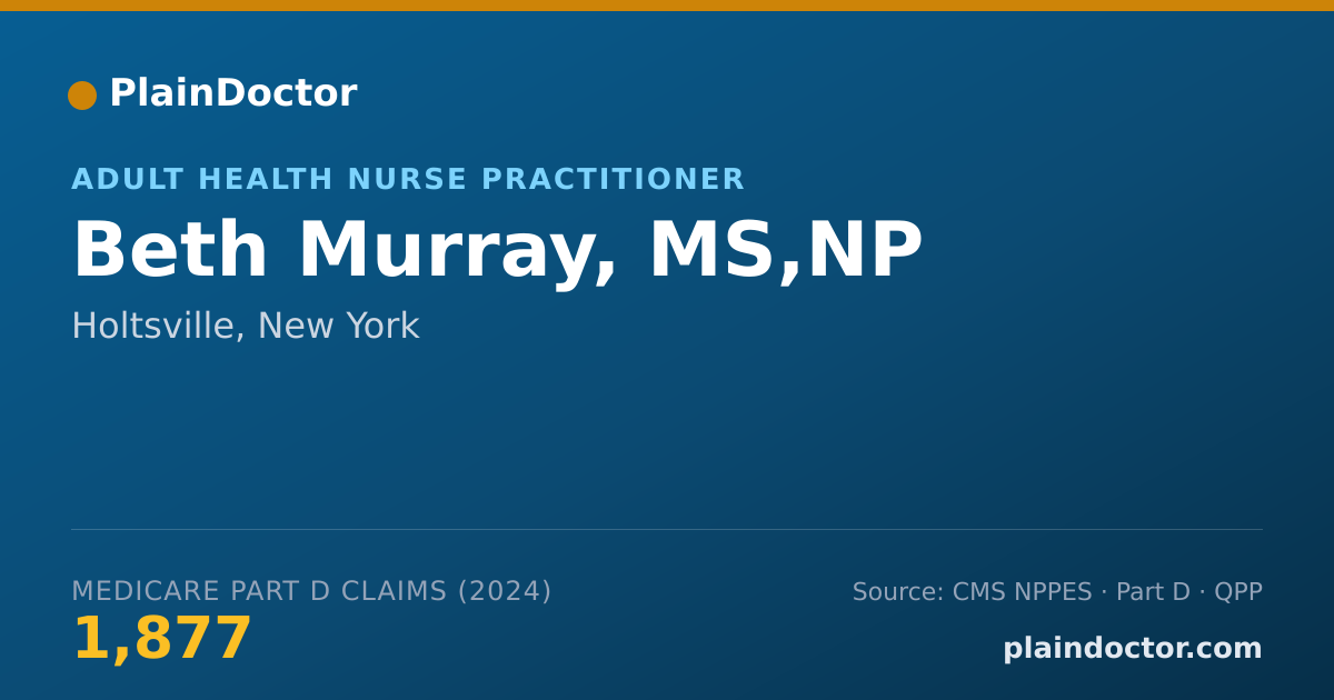 Shareable card for Beth Murray, MS,NP - Adult Health Nurse Practitioner, Holtsville, NY