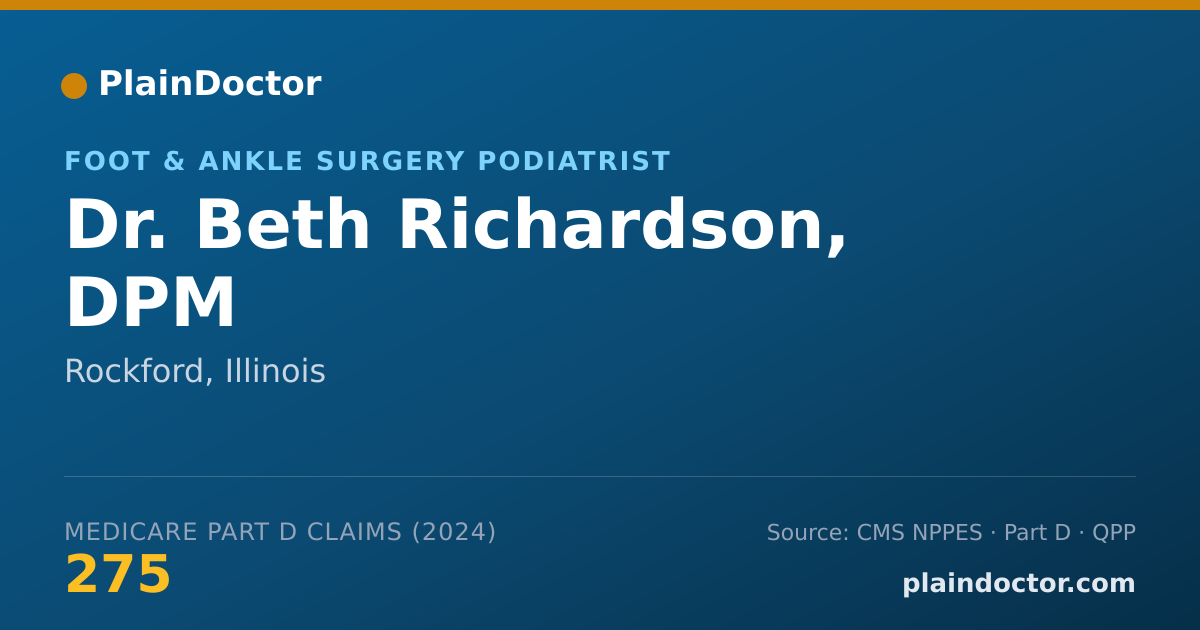 Shareable card for Beth Richardson, DPM - Foot & Ankle Surgery Podiatrist, Rockford, IL