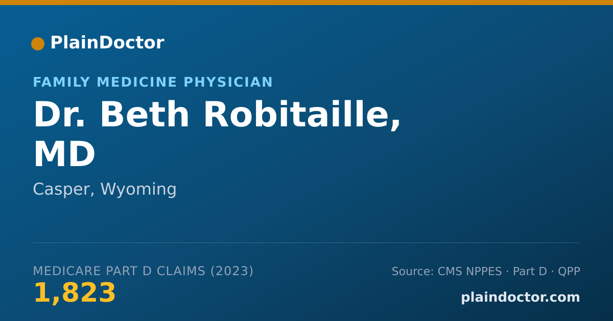 Shareable card for Beth Robitaille, MD - Family Medicine Physician, Casper, WY