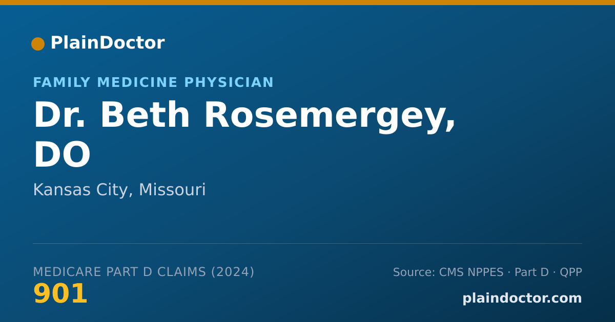 Shareable card for Beth Rosemergey, DO - Family Medicine Physician, Kansas City, MO
