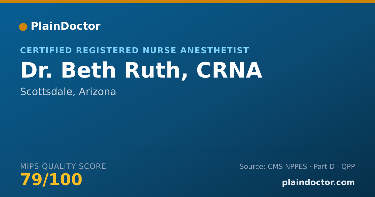 Shareable card for Beth Ruth, CRNA - Certified Registered Nurse Anesthetist, Scottsdale, AZ