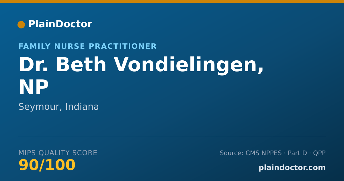 Shareable card for Beth Vondielingen, NP - Family Nurse Practitioner, Seymour, IN
