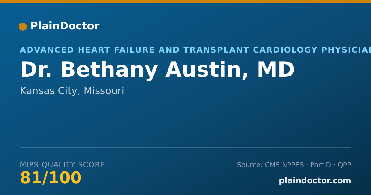 Shareable card for Bethany Austin, MD - Cardiovascular Disease Physician, Kansas City, MO