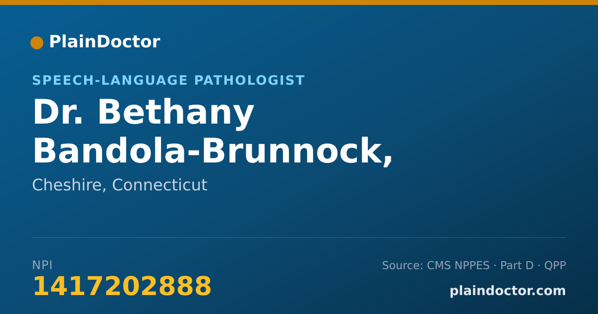 Shareable card for Bethany Bandola-Brunnock, M.S., CCC-SLP - Speech-Language Pathologist, Cheshire, CT