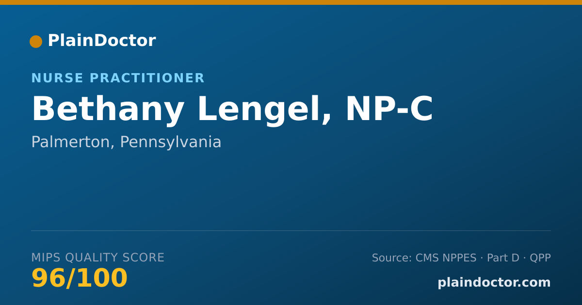 Shareable card for Bethany Lengel, NP-C - Nurse Practitioner, Palmerton, PA