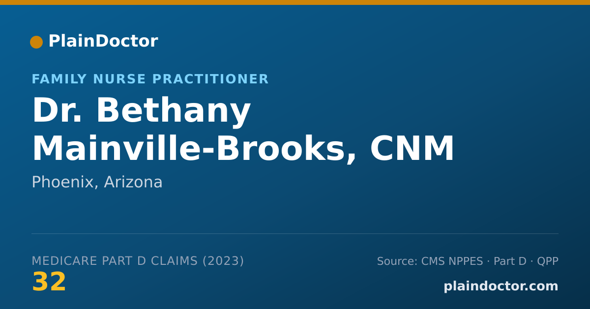 Shareable card for Bethany Mainville-Brooks, CNM - Family Nurse Practitioner, Phoenix, AZ