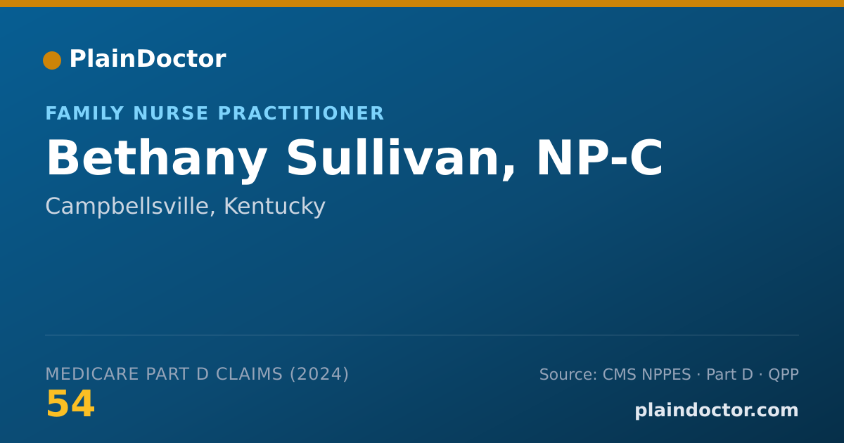 Shareable card for Bethany Sullivan, NP-C - Family Nurse Practitioner, Campbellsville, KY