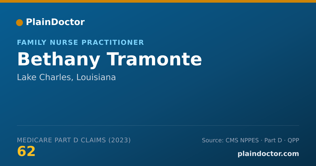 Shareable card for Bethany Tramonte - Family Nurse Practitioner, Lake Charles, LA