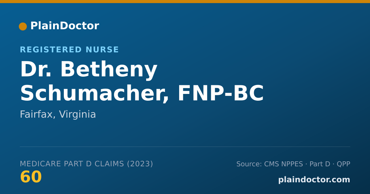Shareable card for Betheny Schumacher, FNP-BC - Registered Nurse, Fairfax, VA