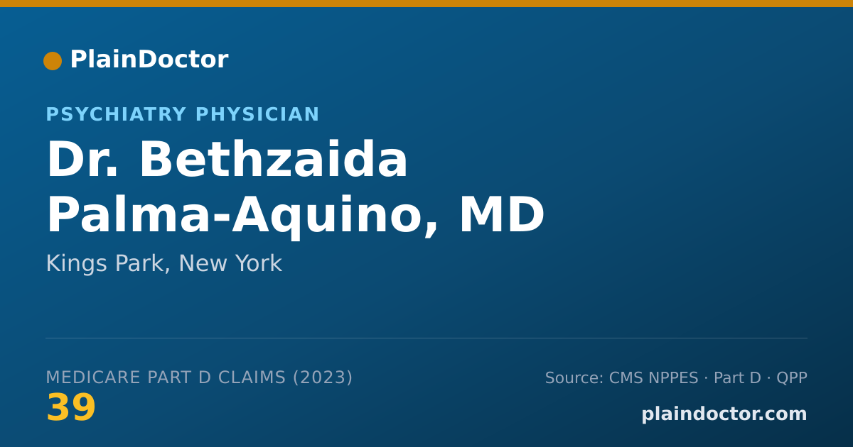Shareable card for Bethzaida Palma-Aquino, MD - Psychiatry Physician, Kings Park, NY