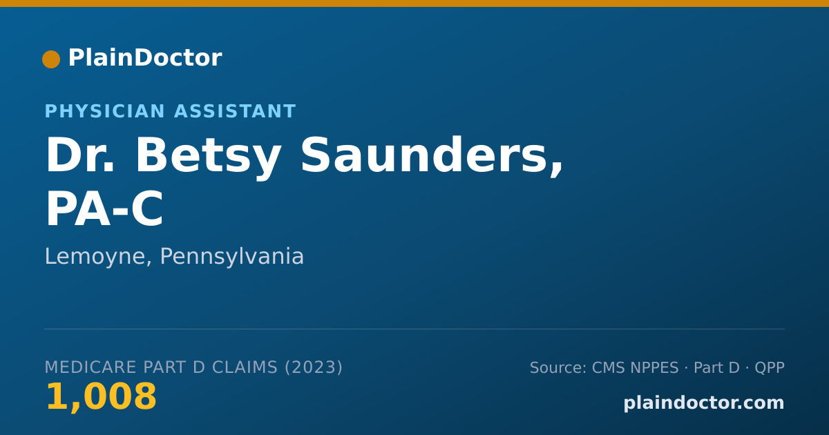 Shareable card for Betsy Saunders, PA-C - Physician Assistant, Lemoyne, PA