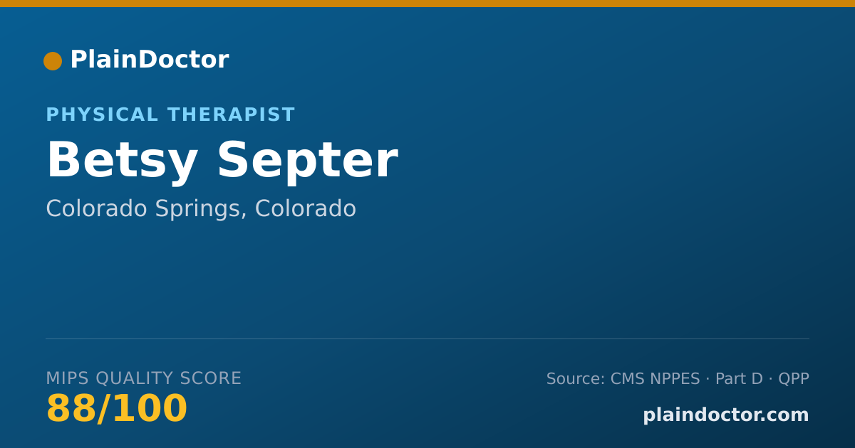 Shareable card for Betsy Septer - Physical Therapist, Colorado Springs, CO