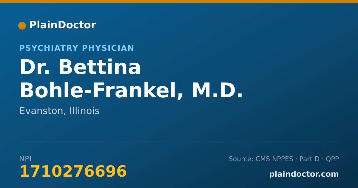 Shareable card for Bettina Bohle-Frankel, M.D. - Psychiatry Physician, Evanston, IL