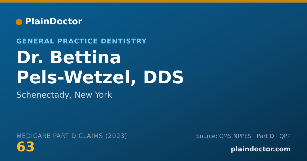 Shareable card for Bettina Pels-Wetzel, DDS - General Practice Dentistry, Schenectady, NY