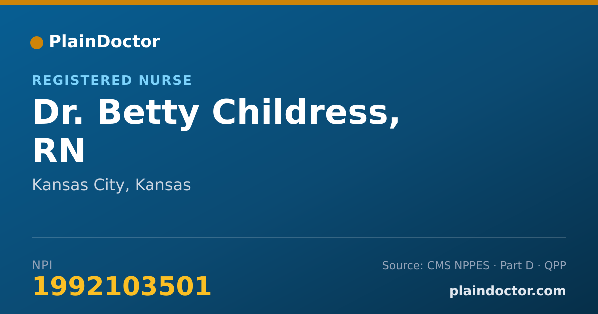 Shareable card for Betty Childress, RN - Registered Nurse, Kansas City, KS