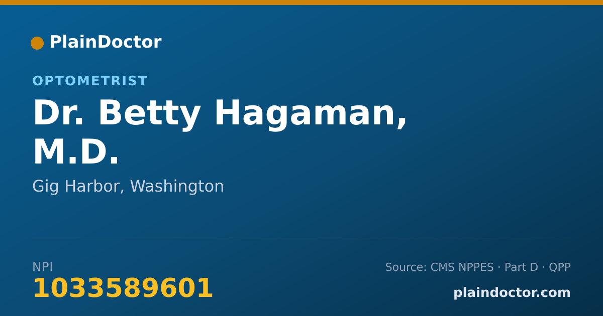Shareable card for Betty Hagaman, M.D. - Optometrist, Gig Harbor, WA