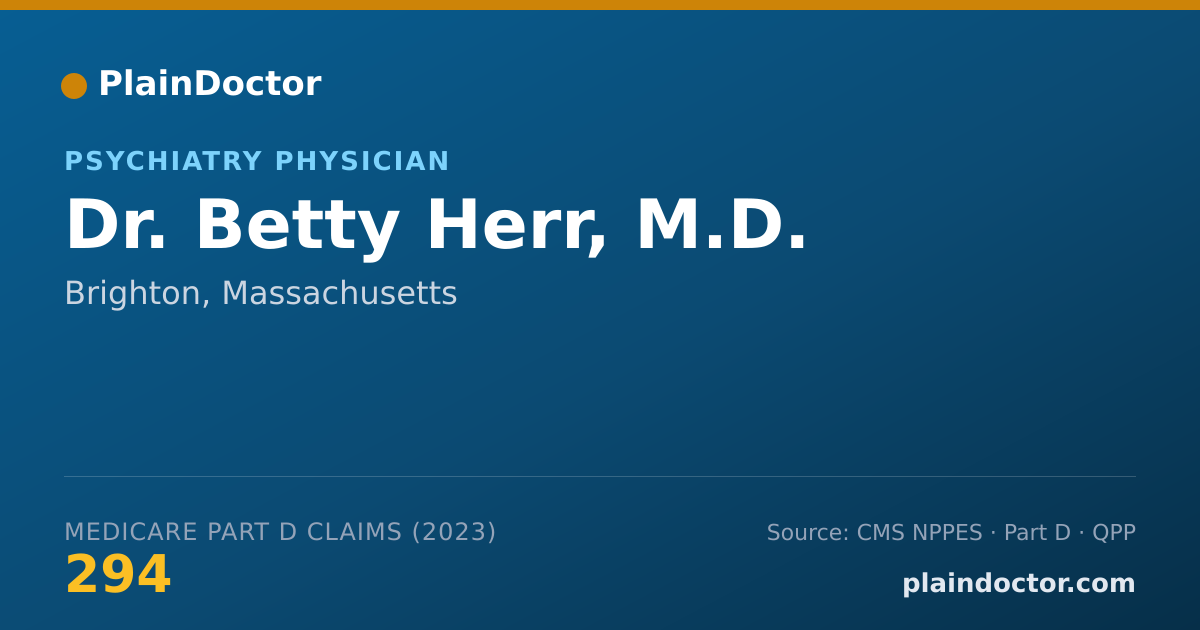 Shareable card for Betty Herr, M.D. - Psychiatry Physician, Brighton, MA
