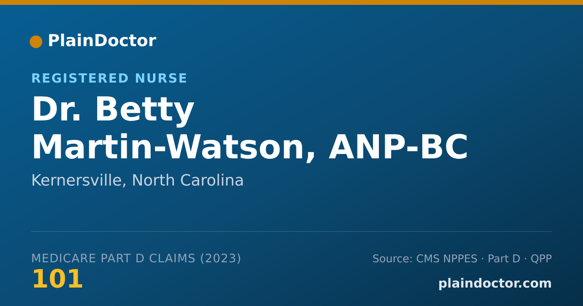 Shareable card for Betty Martin-Watson, ANP-BC - Registered Nurse, Kernersville, NC